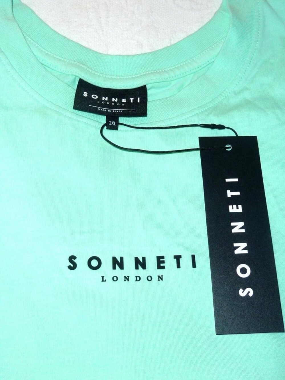 NWT Men's Sonneti London Soft Cotton T Shirt Mint Green (Beach Glass) Size XXL